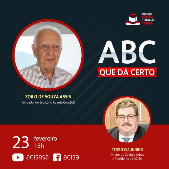 Programa ABC que dá certo recebe ex-presidente da Associação, Zoilo de Souza Assis. Arte: Divulgação