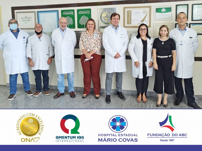Dirigentes do Hospital Mário Covas após reunião de avaliação do IQG. Foto: Divulgação