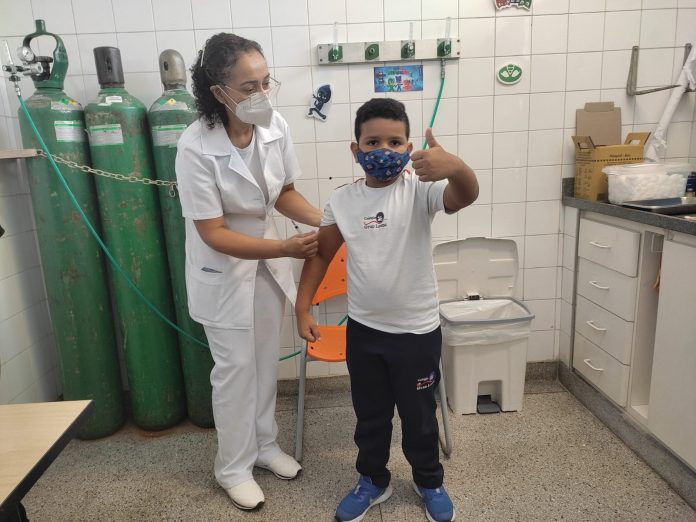 Ribeirão Pires espera vacinar 100% do público infantil até a próxima semana. Foto: Fernando Henrique/PMETRP