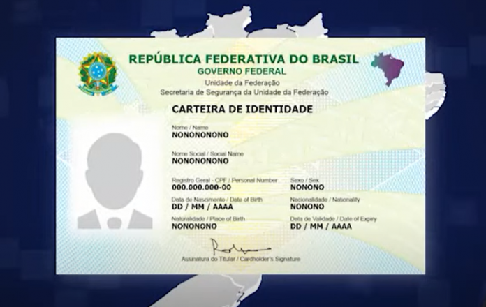 Imagem representativa da nova Carteira de Identidade Nacional. Foto: Divulgação/Site do Governo Federal