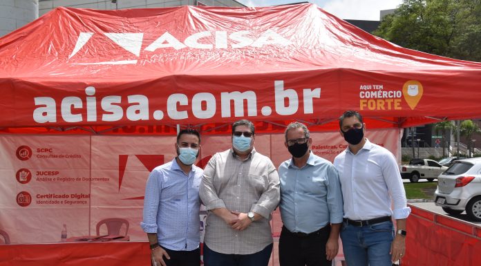 ACISA estará no Circuito de Empreendedorismo Pedrinho Bottaro, Pedro Cia, Luiz Zacarias e Evandro Banzato. Foto: Marli Popolin / MP