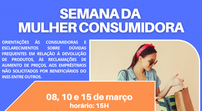 Procon promove Semana da Mulher Consumidora Evento virtual é aberto ao público e integra curso de capacitação da Escola de Governo e Desenvolvimento Regional. Arte: Divulgação/Consórcio ABC