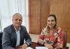 ACISCS firma nova parceria Alessandro Leone e Débora Stringueta. Foto: Divulgação