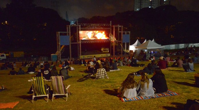 Cinema agitou o Parque Central Exibição do filme de animação "Viva - A vida é uma festa" divertiu o público. Foto: Alex Cavanha/PSA