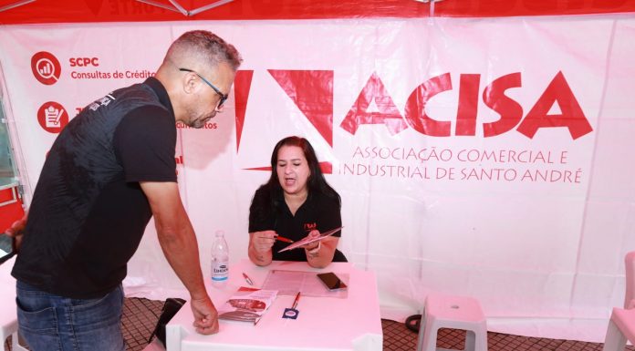 Circuito Andreense realiza ação no Centro ACISA esteve presente no evento. Foto: Alex Cavanha/PSA