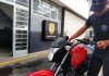 Homens são detidos após tentativa de latrocínio Moto apreendida com a dupla. Foto: Divulgação / GCM / PMSCS