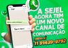 SEJEL lança comunicação via WhatsApp Novidade irá facilitar o contato com o público. Arte: DECOM/RP