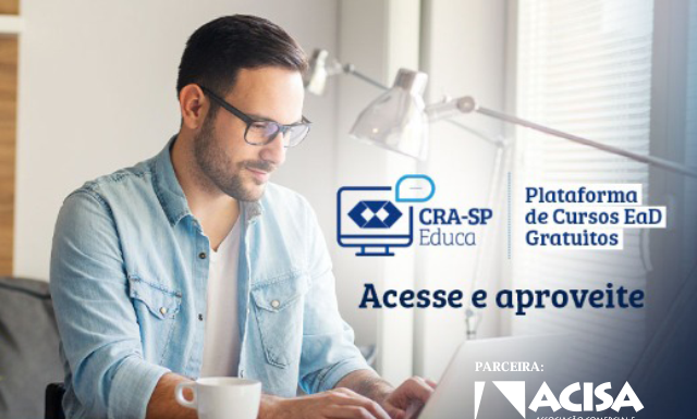ACISA e CRAS-SP disponibilizam novos cursos gratuitos Aulas serão online. Arte: Divulgação