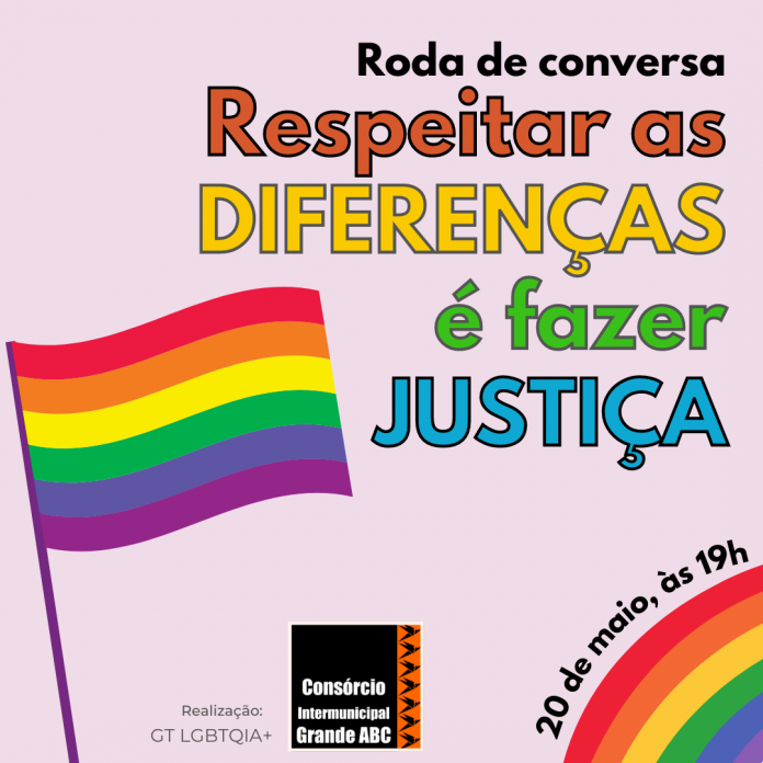 Evento organizado pelo GT LGBTQIA+ tem como objetivo sensibilizar sobre a importância do Dia Internacional. Arte: Divulgação