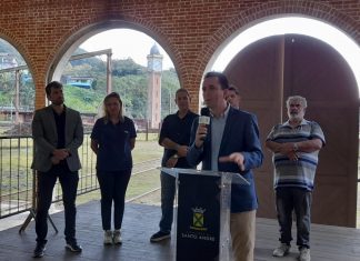 Paranapiacaba inaugura novidades para o turismo e negócios Bruno Heleno e Paula Domingues, da CVC Corp, Fábio Picarelli e Paulo Serra falando sobre o projeto. Foto: Celso Lima/ Revista Unick