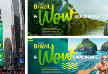 Brasil está na Times Square Divulgação de destinos incríveis do Brasil conta com mais de 300 inserções por dia na principal avenida de Nova York. Foto: Divulgação