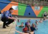 Morando visitou a piscina do Complexo Bateão, durante o início das aulas de natação