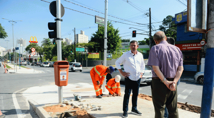 Obras da Ciclovia na Av. Prestes Maia, em São Bernardo, terminam em março