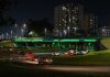 Em São Bernardo, viaduto ganha iluminação especial no mês de aniversário