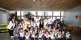 Estudantes de Ribeirão Pires se encontram com Sebastian Vettel no Instituto Ayrton Senna