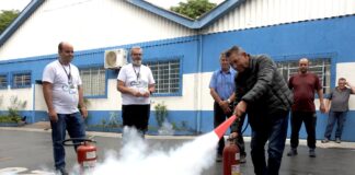Semasa finaliza curso para zeladores das Estações de Coleta