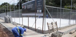 Obras da Areninha Parque das Fontes, em Ribeirão Pires, seguem a todo vapor