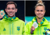 Hugo Calderano e Bruna Takahashi são medalhas de ouro e prata na Eslovênia