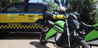 Santo André inicia testes com motos elétricas para monitoramento do trânsito