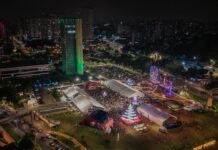 Emoção, luzes e Papai Noel de rapel marcam o lançamento do Natal Iluminado em São Bernardo