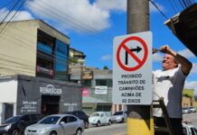 Ribeirão Pires implanta novas regras para circulação de caminhões na região central