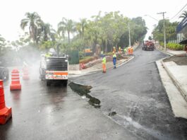 Reabertura total da Rua Eduardo Prado para passagem de veículos evolui e chega à etapa de pavimentação