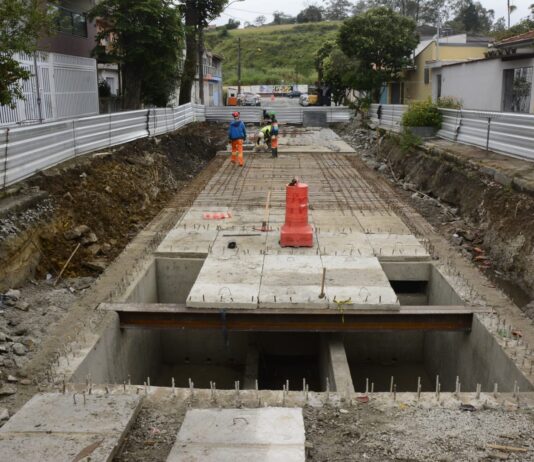 Obras de microrreservatórios avançam na Vila Pires, em Santo André