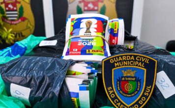GCM de São Caetano recupera cerca de 500 pacotes de figurinhas da Copa do Mundo 2026