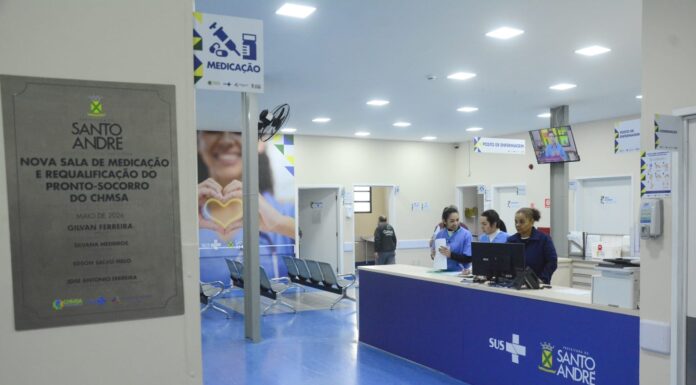 Santo André amplia atendimentos com nova sala de medicação e modernização do Pronto-Socorro do CHM