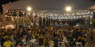 Torcida lota Arraial Solidário de Santo André na estreia da Seleção Brasileira na Copa