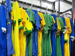 Moda verde amarelo ganha espaço na FEIMI para torcer pelo Mundial de Futebol com estilo