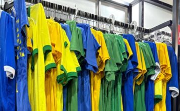 Moda verde amarelo ganha espaço na FEIMI para torcer pelo Mundial de Futebol com estilo