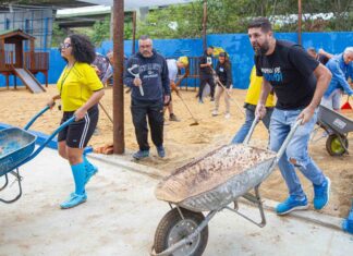 EMEB José da Silva Filho recebe melhorias em mutirão do Transforma Diadema