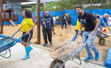 EMEB José da Silva Filho recebe melhorias em mutirão do Transforma Diadema