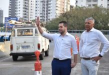 Terceira faixa do Viaduto Juscelino Kubitschek é liberada para tráfego de veículos