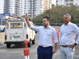 Terceira faixa do Viaduto Juscelino Kubitschek é liberada para tráfego de veículos