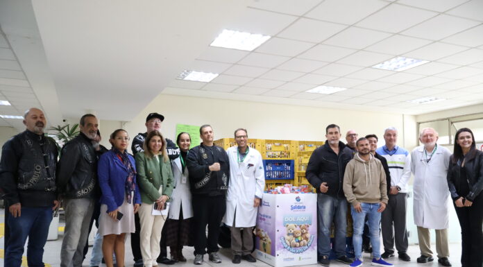 FMABC recebe cerca de 300 quilos de alimentos em ação solidária do Fundo Social e Abutre’s Moto Clube