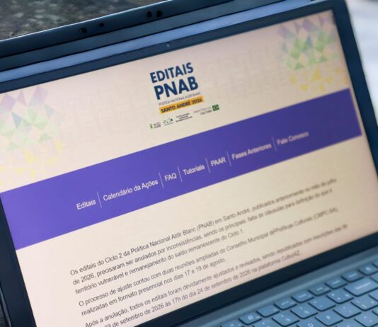 Inscrições de projetos culturais para acesso aos recursos da PNAB em Santo André terminam nesta quinta