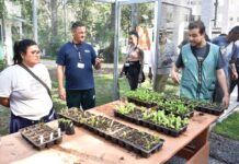 Semasa apresenta experiência do Quintal Verde na II Semana Lixo Zero Piracicaba