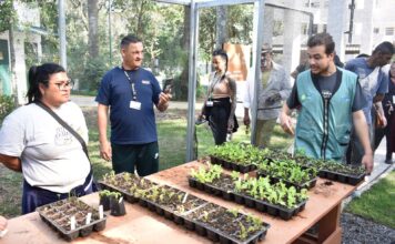 Semasa apresenta experiência do Quintal Verde na II Semana Lixo Zero Piracicaba