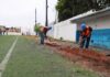 Obras de revitalização do campo Casa Grande são vistoriadas
