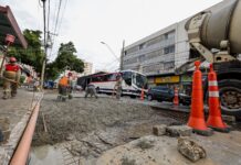 São Caetano executa pavimento de concreto nos pontos de parada de ônibus e recapeamento da Av. Goiás avança