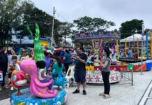 Parquinho infantil oferece diversão gratuita no Dia das Crianças na Vila do Doce, em Ribeirão Pires